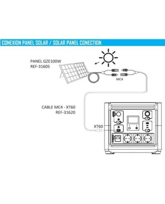 Кабель-перехідник GENERGY ZERO XT60 — MC4 (0,5 м)